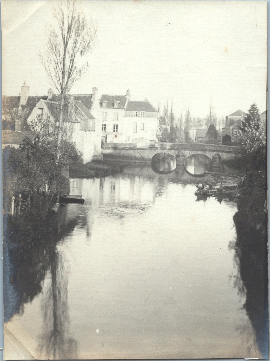 France, Pont sur l'Orne, Vintage Print, ca.1900 Vintage Print D&#