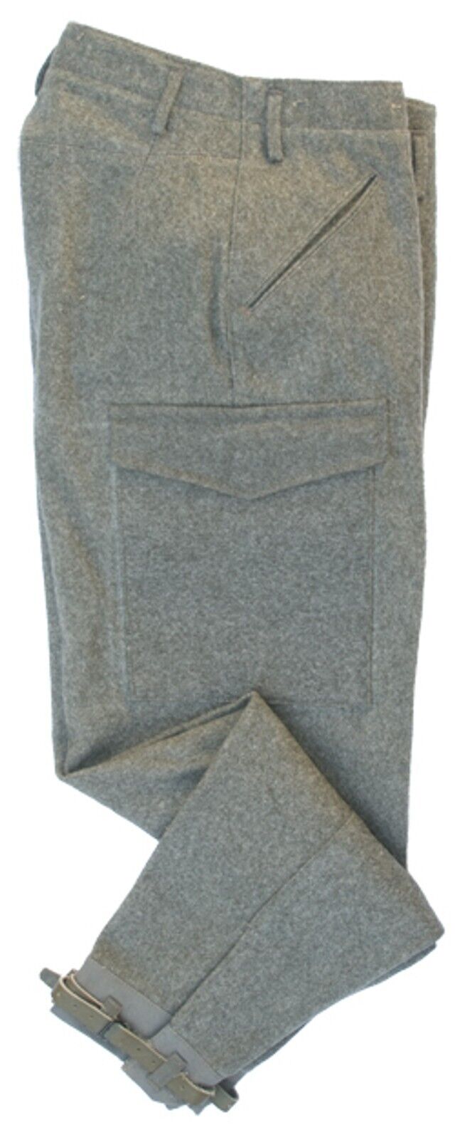 Swedish Military Wool Pants w/Leather Straps