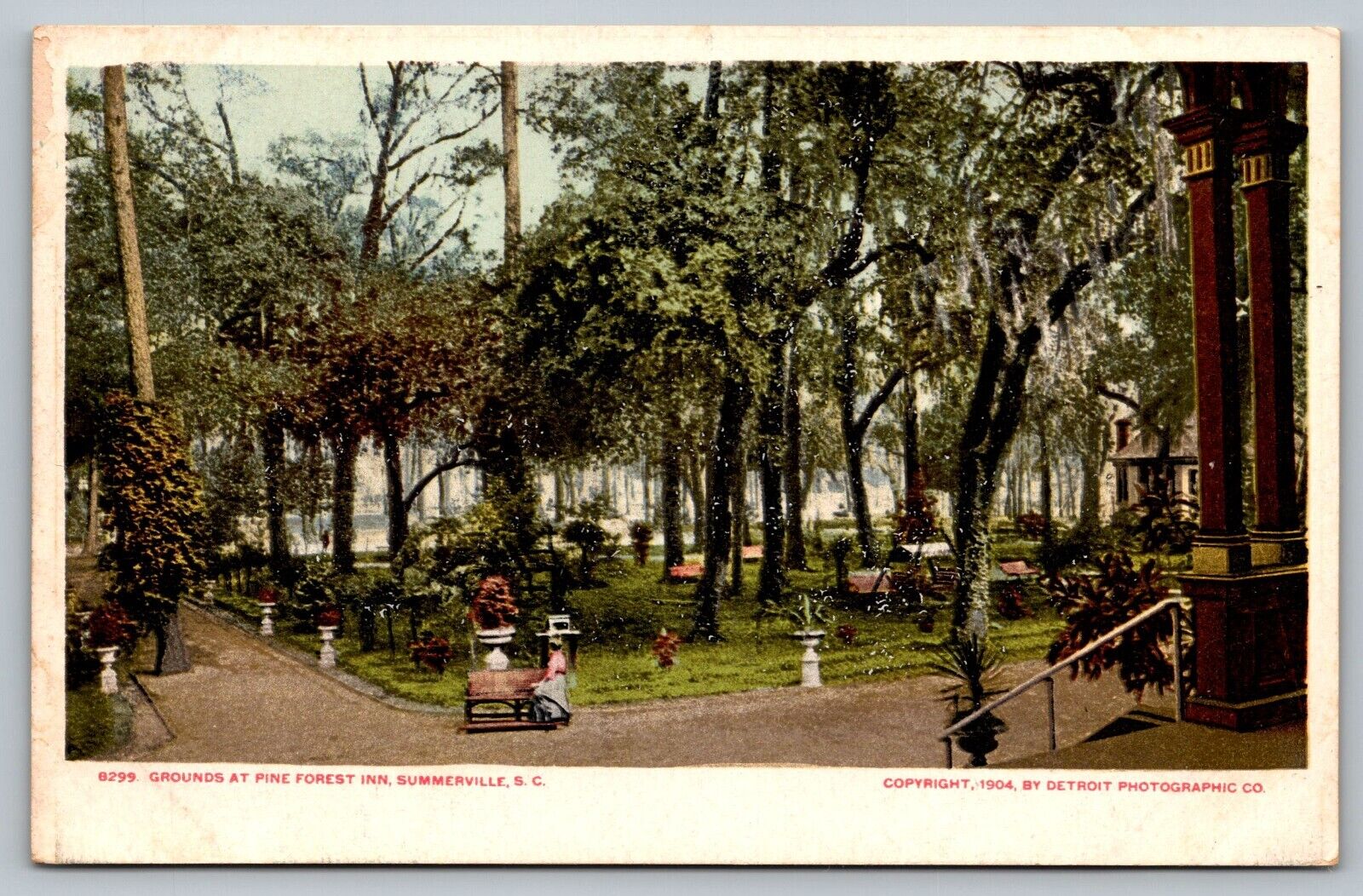 Postcard Grounds At Pine Forest Inn Summerville South Carolina SC c 1904 Detroit