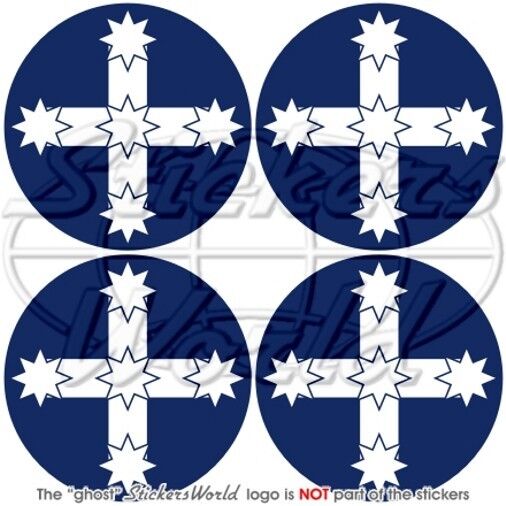 AUSTRALIA EUREKA STOCKED Flag Roundels Australia, 50mm Vinyl Sticker x4