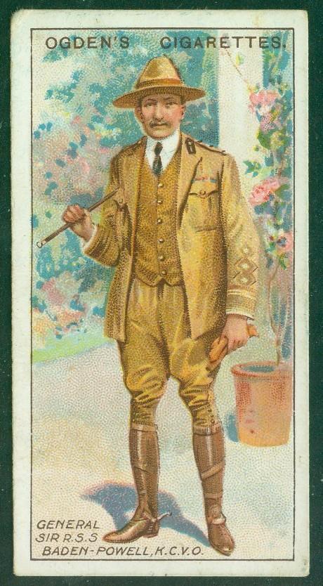 Boy Scouts, Lord Baden-Powell, No 14, 1911 Ogden's, 1st Series, Blue Backs, #50