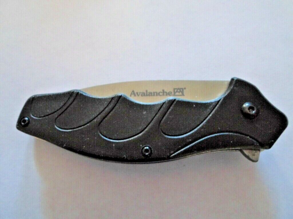 Avalanche Arrow Folding Pocket Knife, Plan 3\'\' Blade, Black & Silver, Pre-Owned