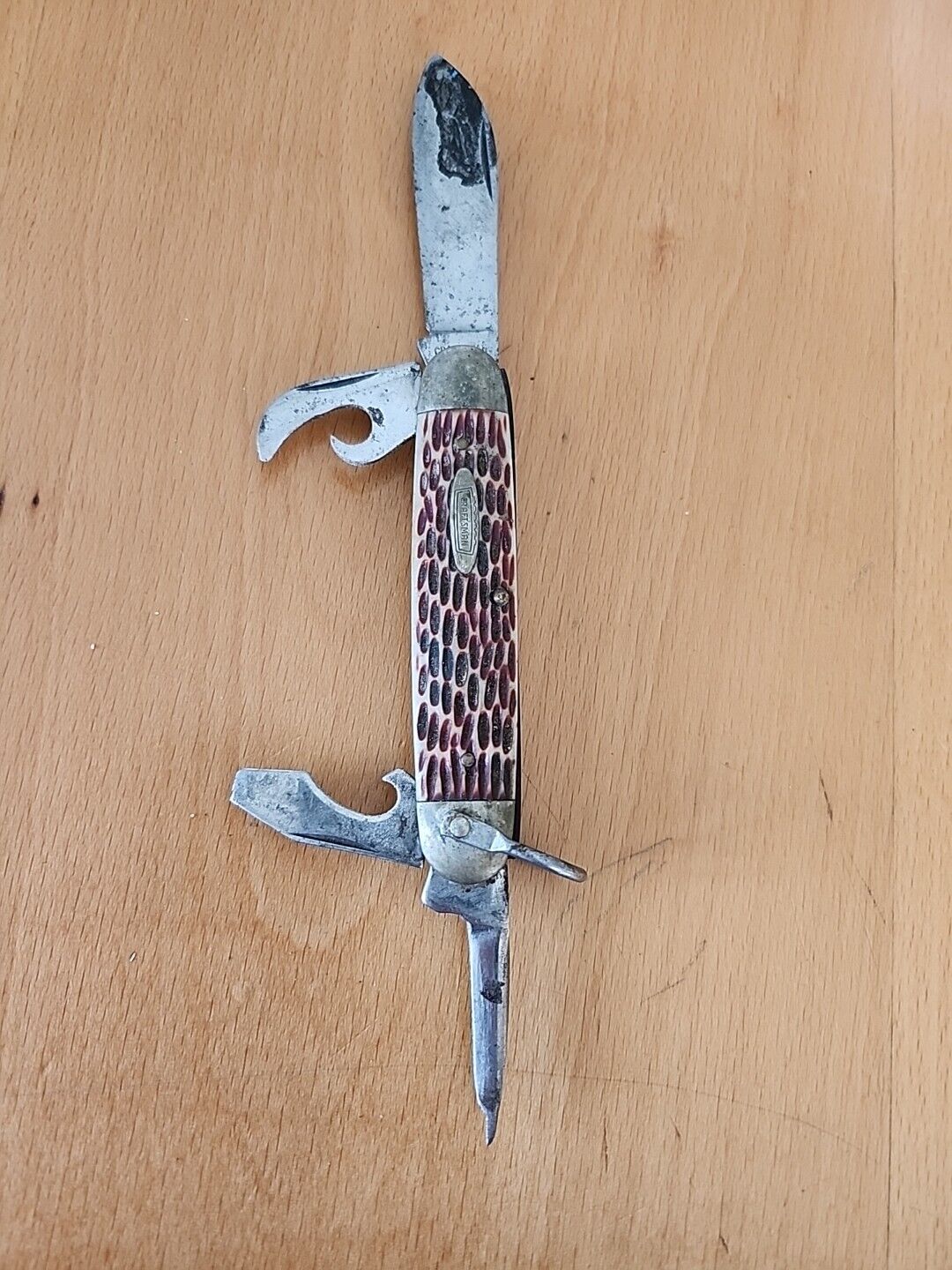Vintage Craftsman 9467 Scout 4 Blade Pocket Knife Stag Handle