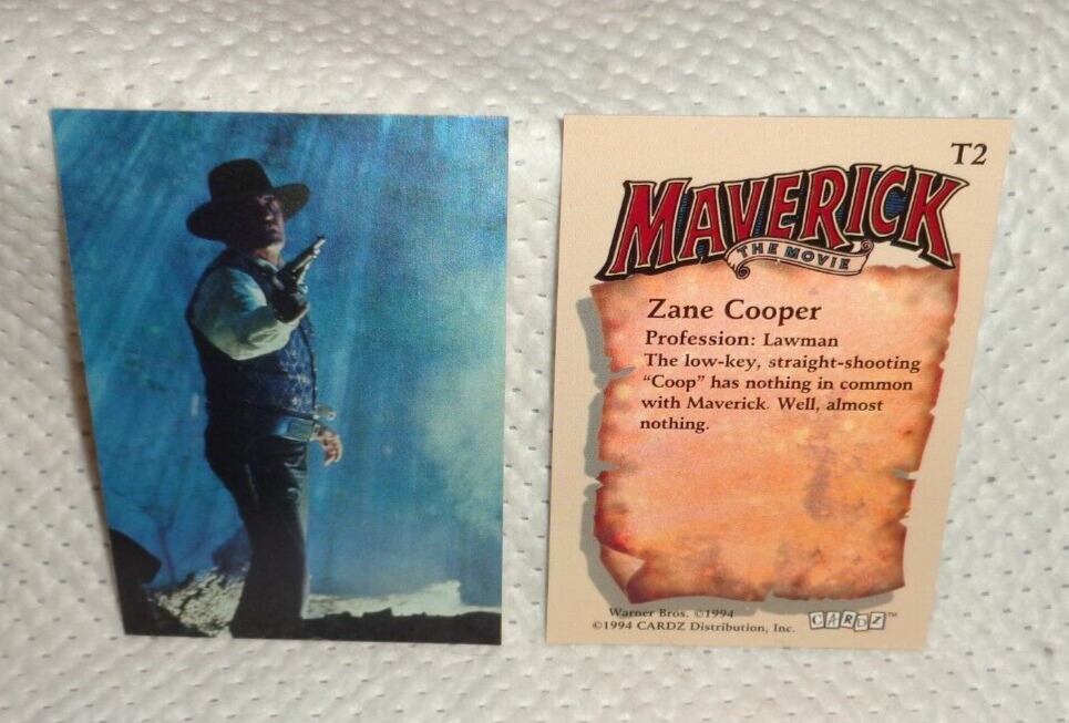 MAVERICK THE MOVIE--TECH CARD #2--JAMES GARNER (ZANE COPPER)--1 CARD--L@@K