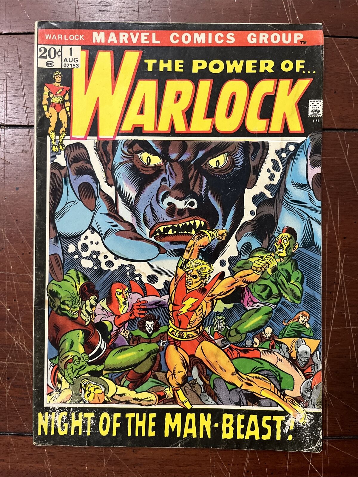 The POWER of WARLOCK # 1 MARVEL COMICS August 1972 ORIGIN ISSUEvs MAN-BEAST