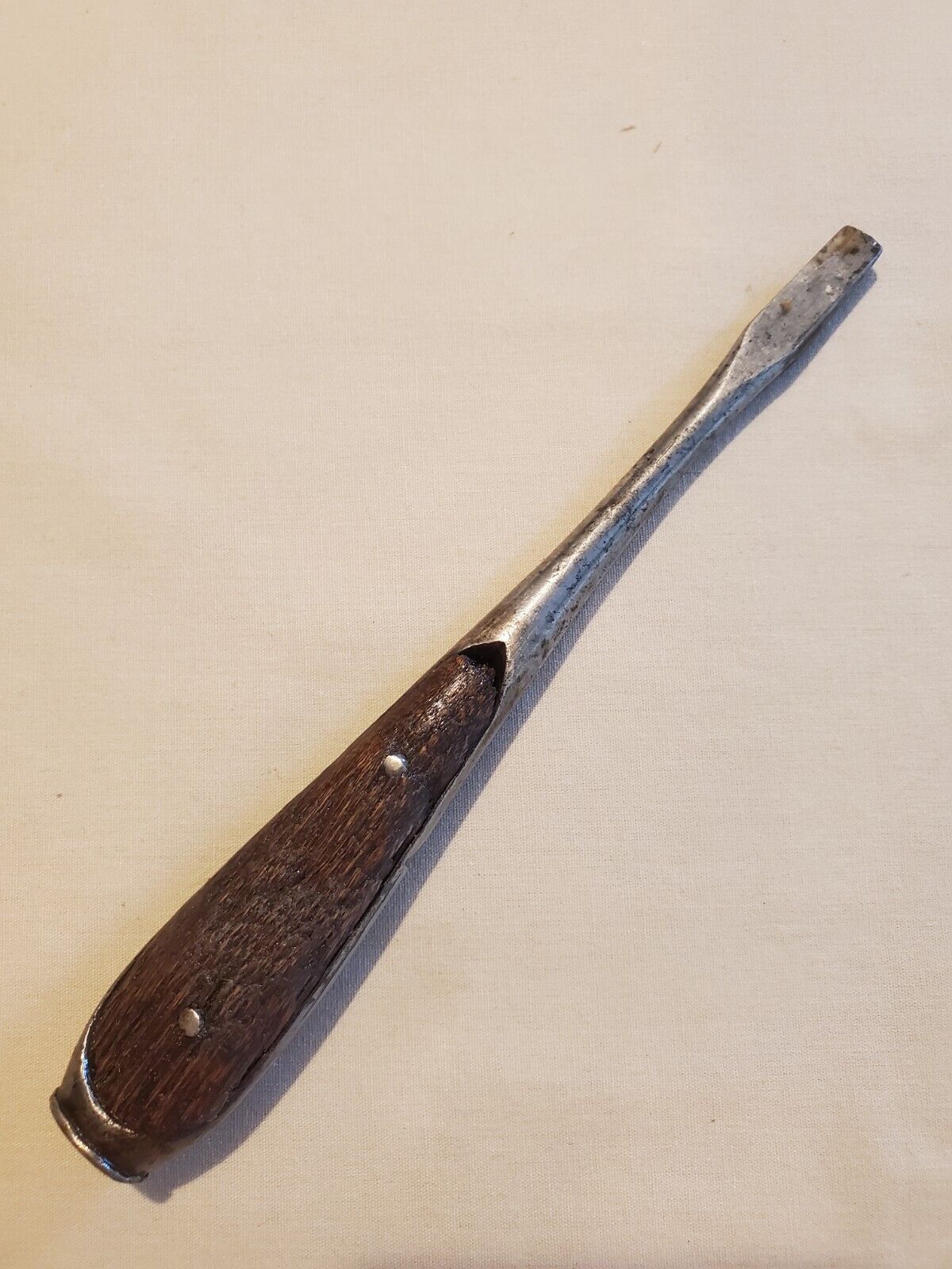 Antique German Wood Handle Screwdriver   6 3/4 in.