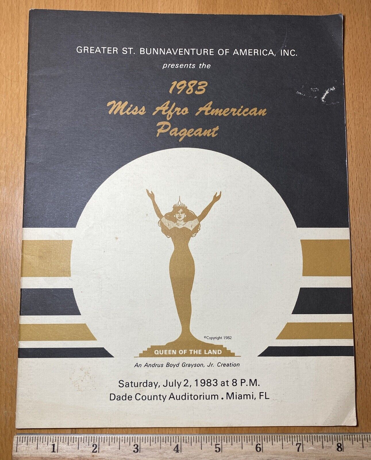 Original 1983 MISS  AFRO AMERICAN PAGEANT Program