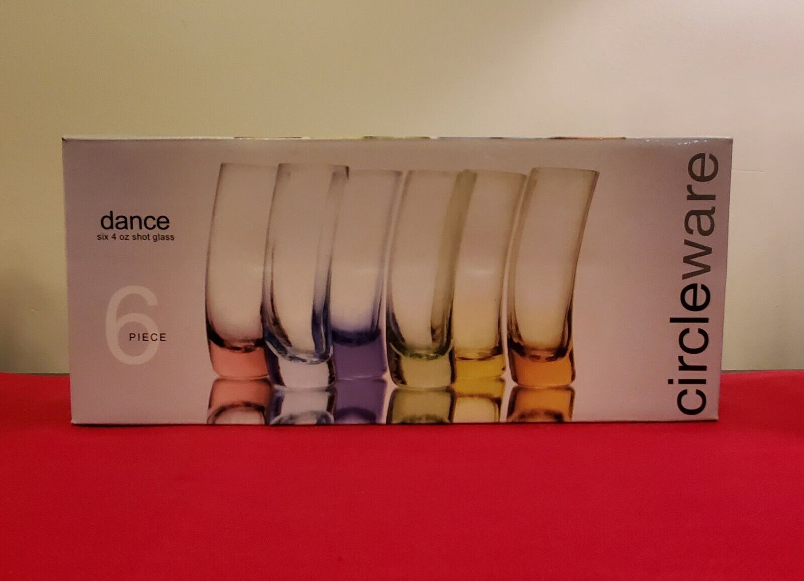 Circleware Dance 6 Piece, 4 OZ, Shot Glass Set, NEW IN OPENED BOX