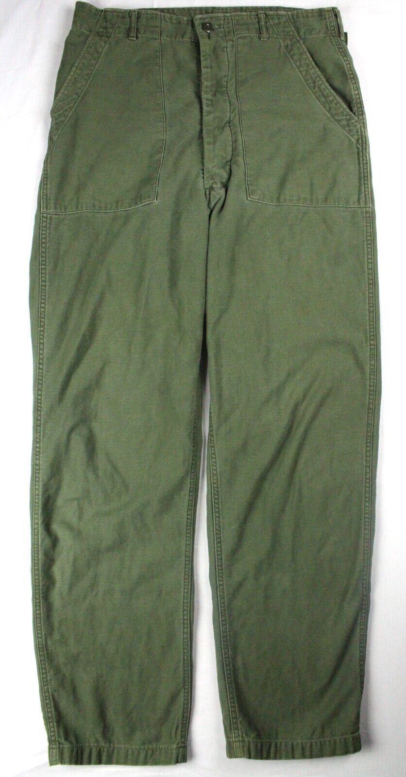 Vintage 1977 Cotton Sateen OG-107 Utility Trousers Pants Measures 32x33 Vietnam