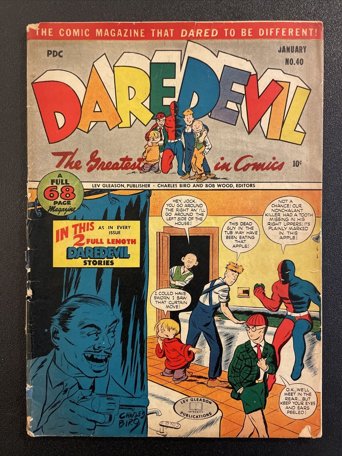 DAREDEVIL COMICS #40 Comic GOLDEN AGE 1947 Lev Gleason 10 Cent LITTLE WISE GUYS