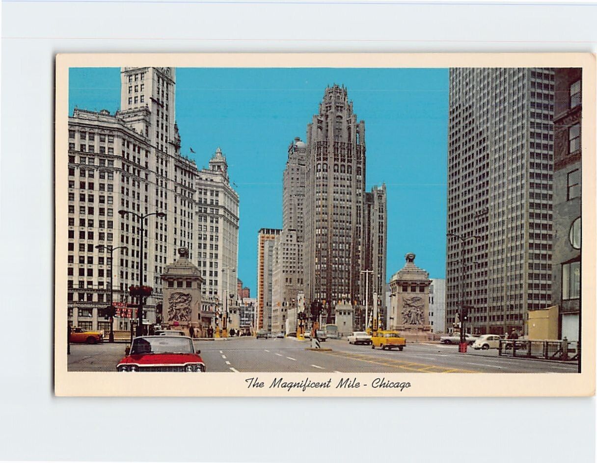 Postcard The Magnificent Mile Chicago Illinois USA