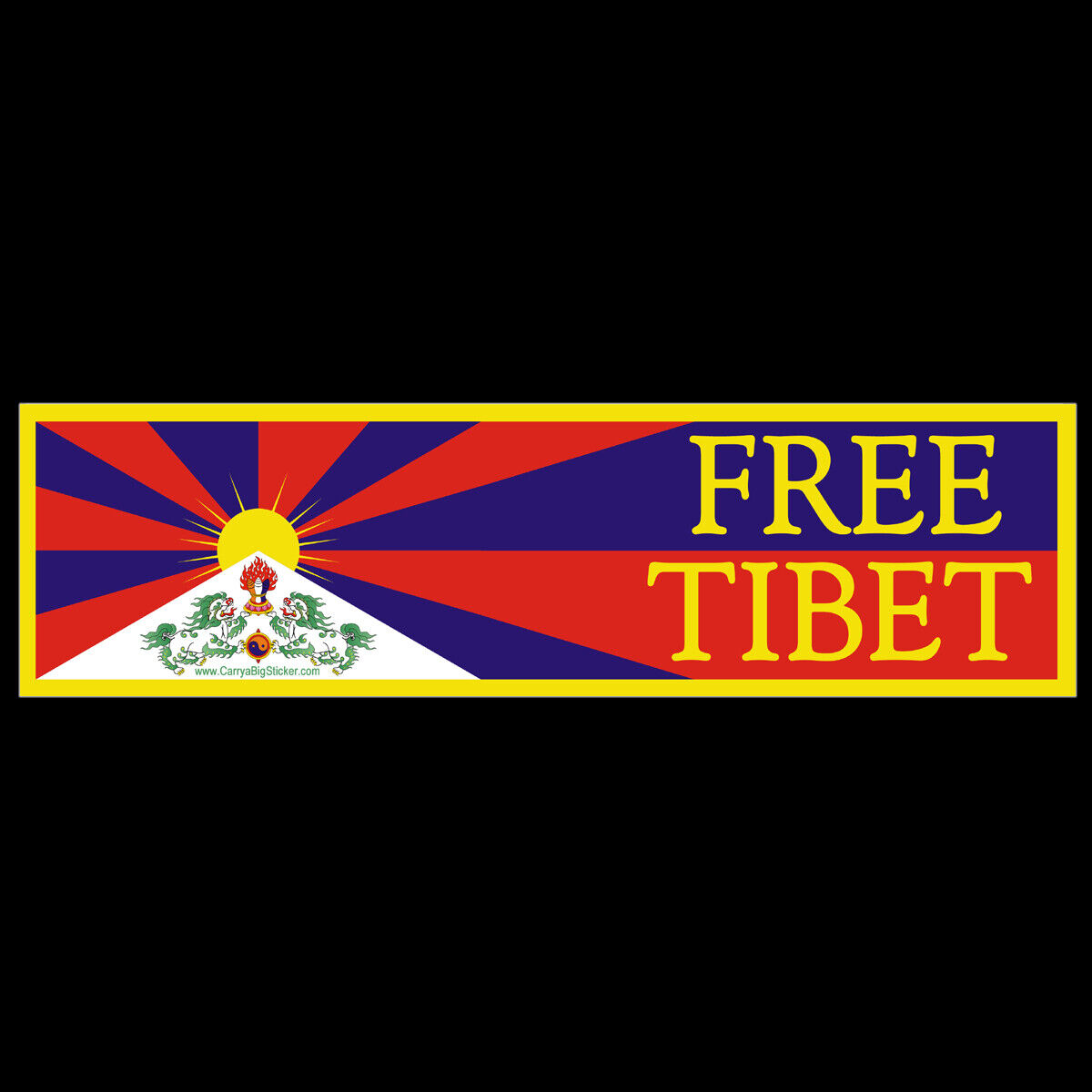 Free Tibet BUMPER STICKER or MAGNET Freedom decal magnetic democracy home rule
