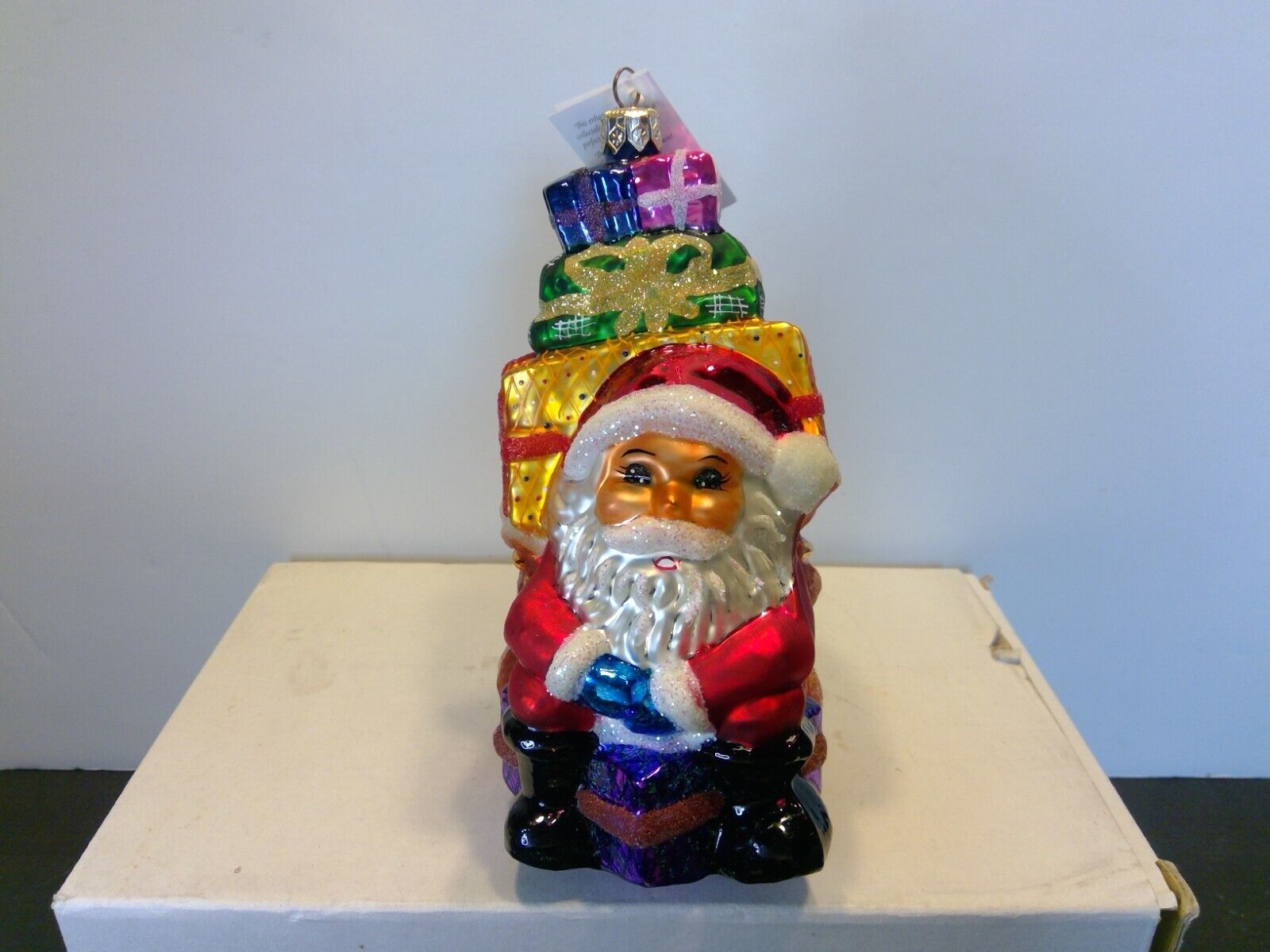 Christopher Radko 1996 Santa with Bag of Presents Ornament W/Tag