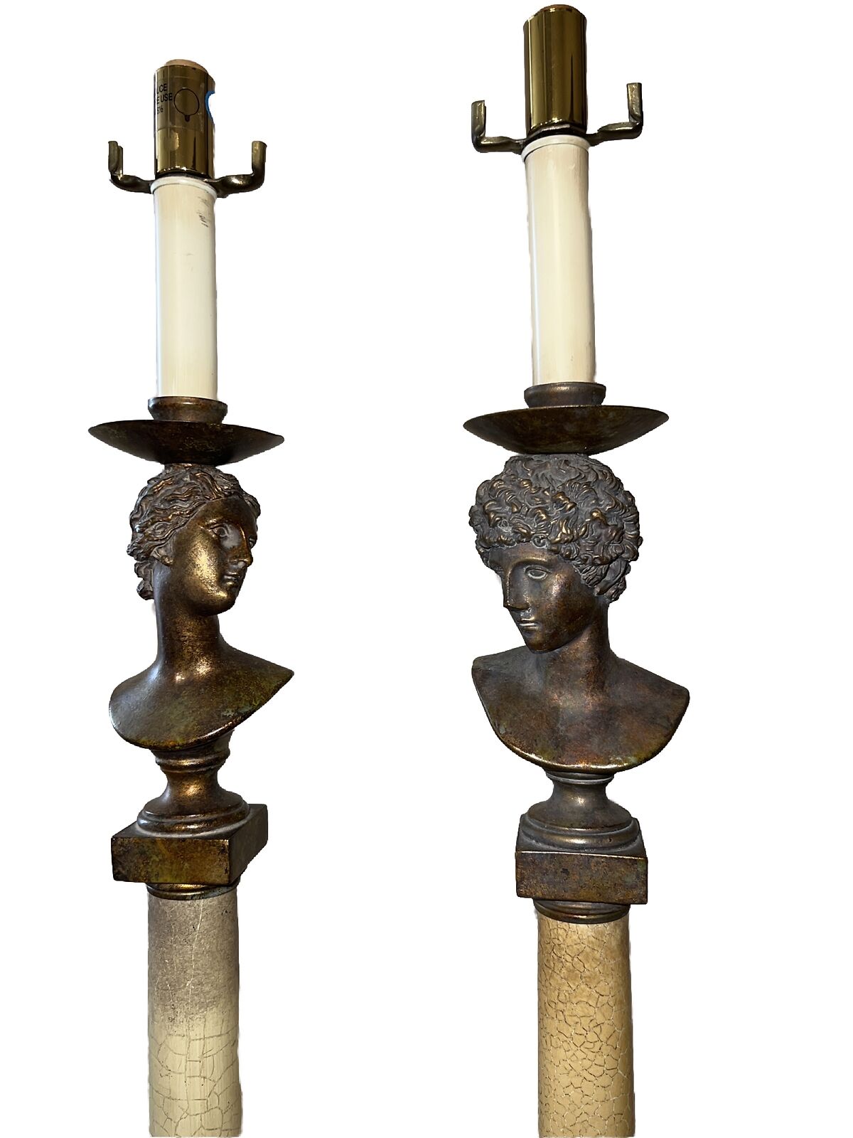 Exquisite Pair of Fine Art Lamps Out of Miami Florida