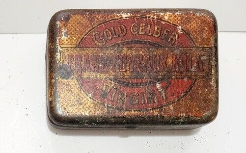 Antique ca 1900 Gold Gebler Franz Foveaux Koln Virginy Tobacco, Empty Tin