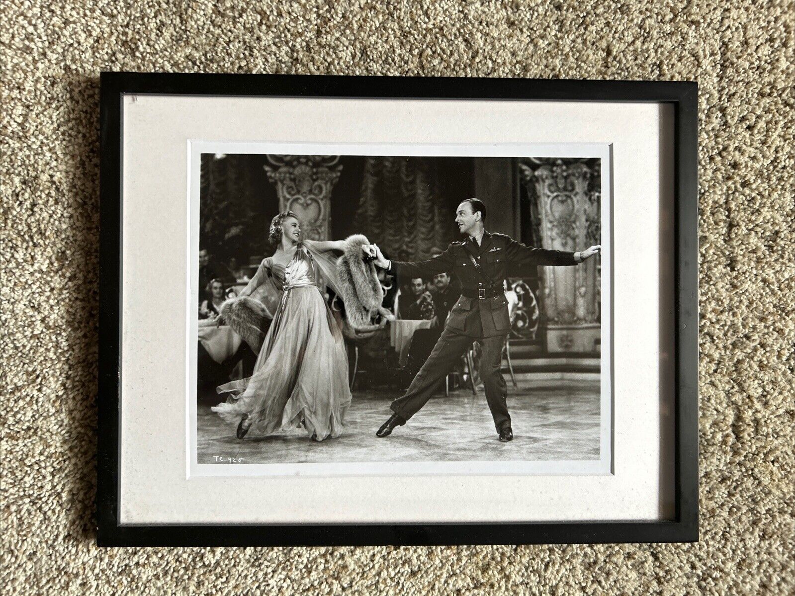 FRED ASTAIRE & GINGER ROGERS Dancing Vtg B&W 14x 11 Hollywood Framed Photo