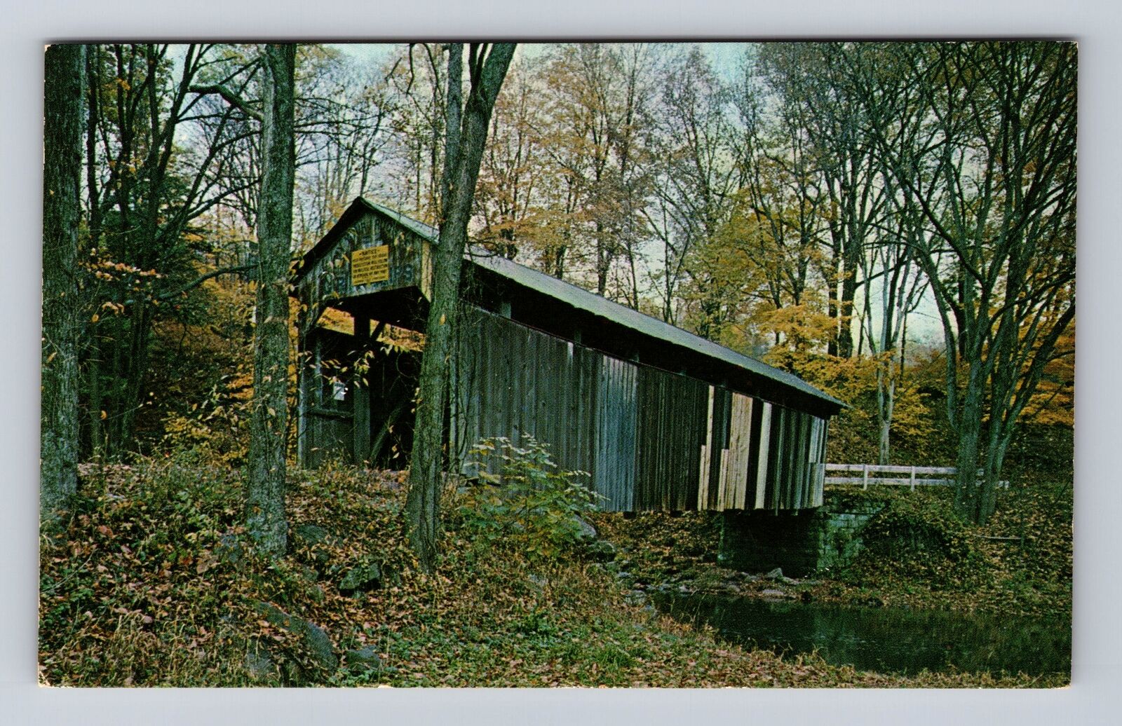 Columbiana County OH- Ohio, Teegarden Bridge Number 35, Antique Vintage Postcard