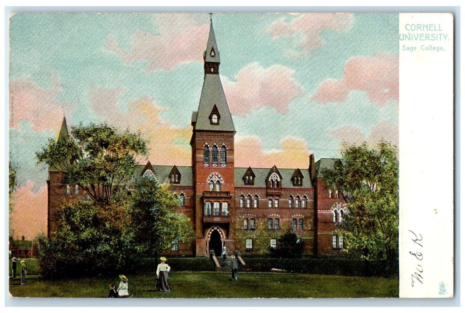 1905 Front View Sage College Cornell University NY Raphael Tucks & Sons Postcard