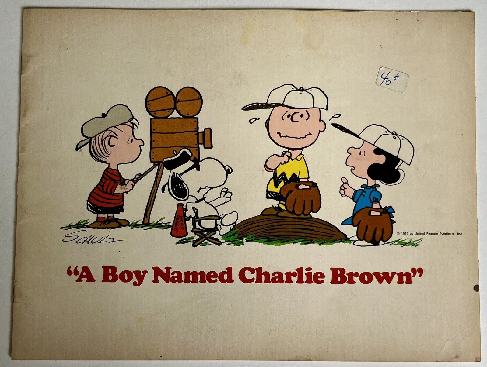 Vintage 1969 A Boy Named Charlie Brown Peanuts Souvenir Movie Book Schultz