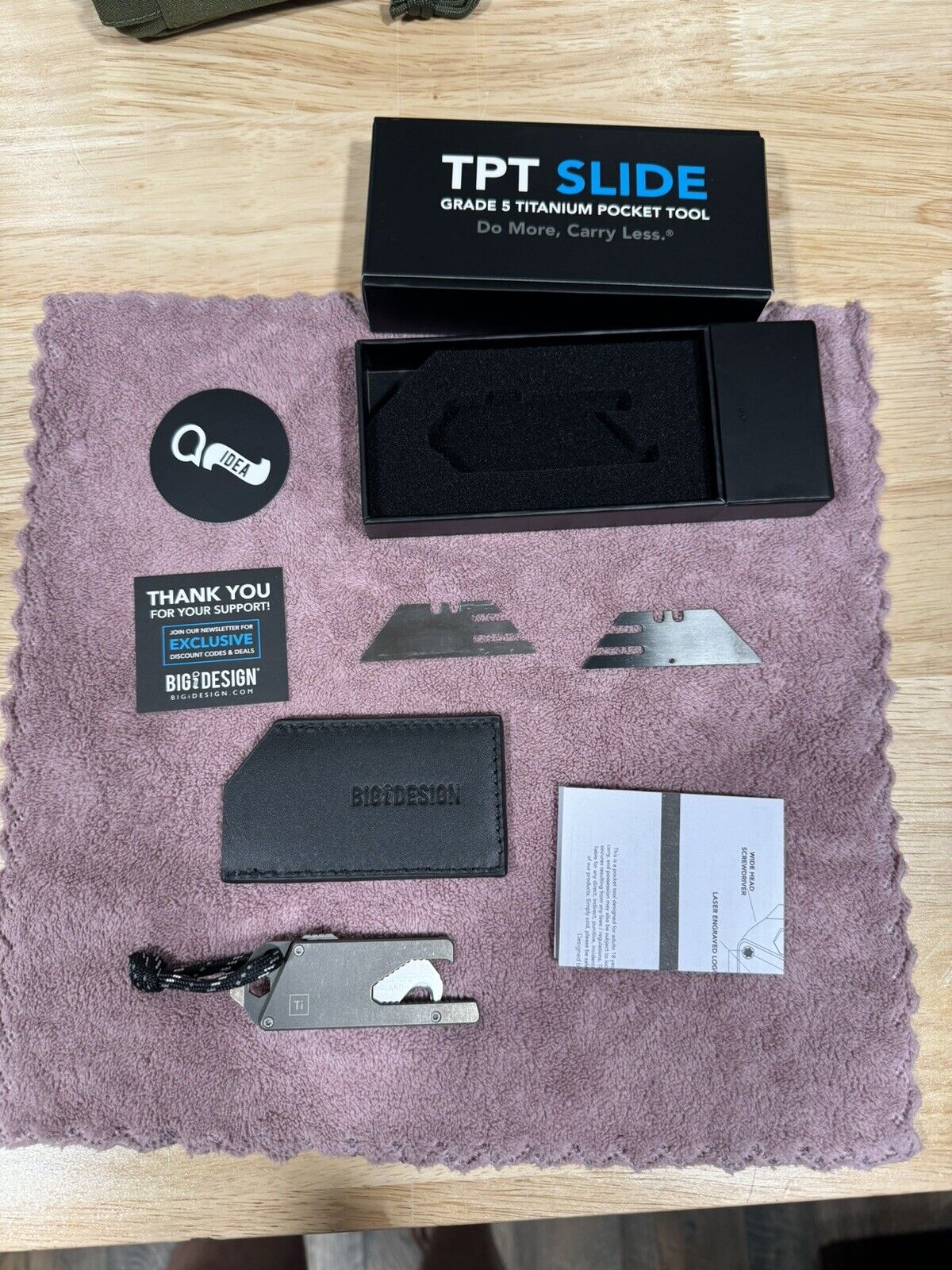 Big Idea Design TPT Slide : Titanium Pocket Tool Stonewashed