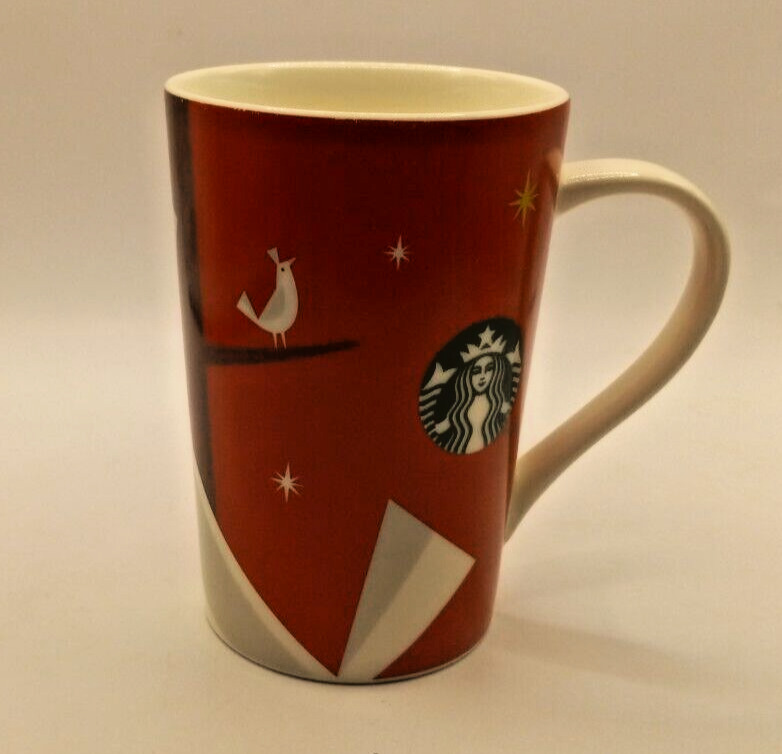 Starbucks 2012 Christmas/Holiday Red W/Bird 16 oz. Coffee/Tea Mug