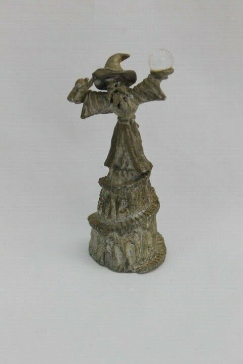 Spoontiques Pewter Wizard with Owl & Crystal Ball Figurine MR922