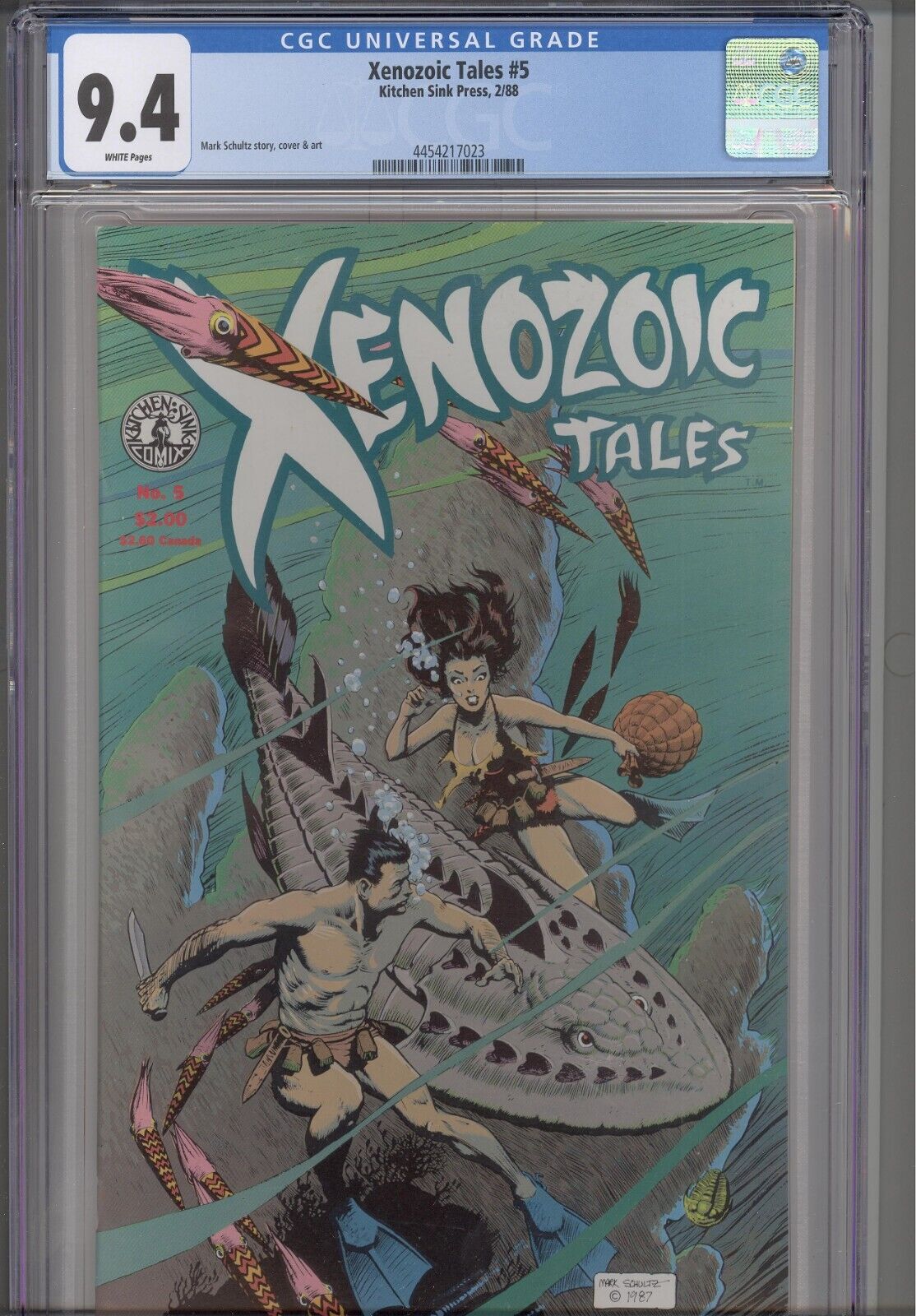 Xenozoic Tales #5 CGC 9.4 1988 Kitchen Sink Press Mark Schultz Story Cover & Art