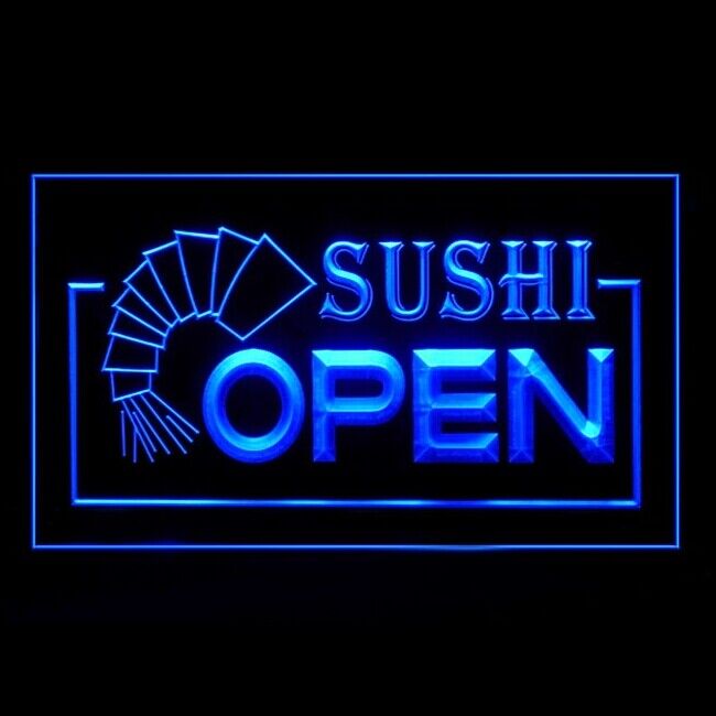 110019 OPEN Sushi Bar Cafe Japanese Restaurant Shop Display LED Light Neon Sign