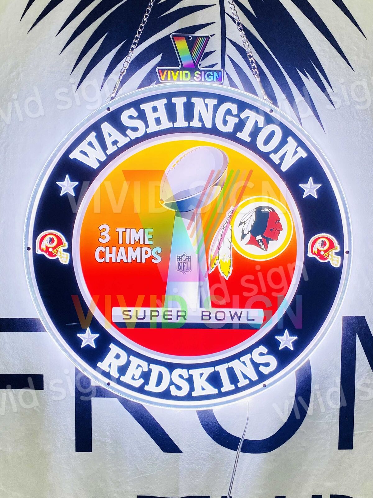 Washington Redskins 3 Time Champs 3D LED 16\