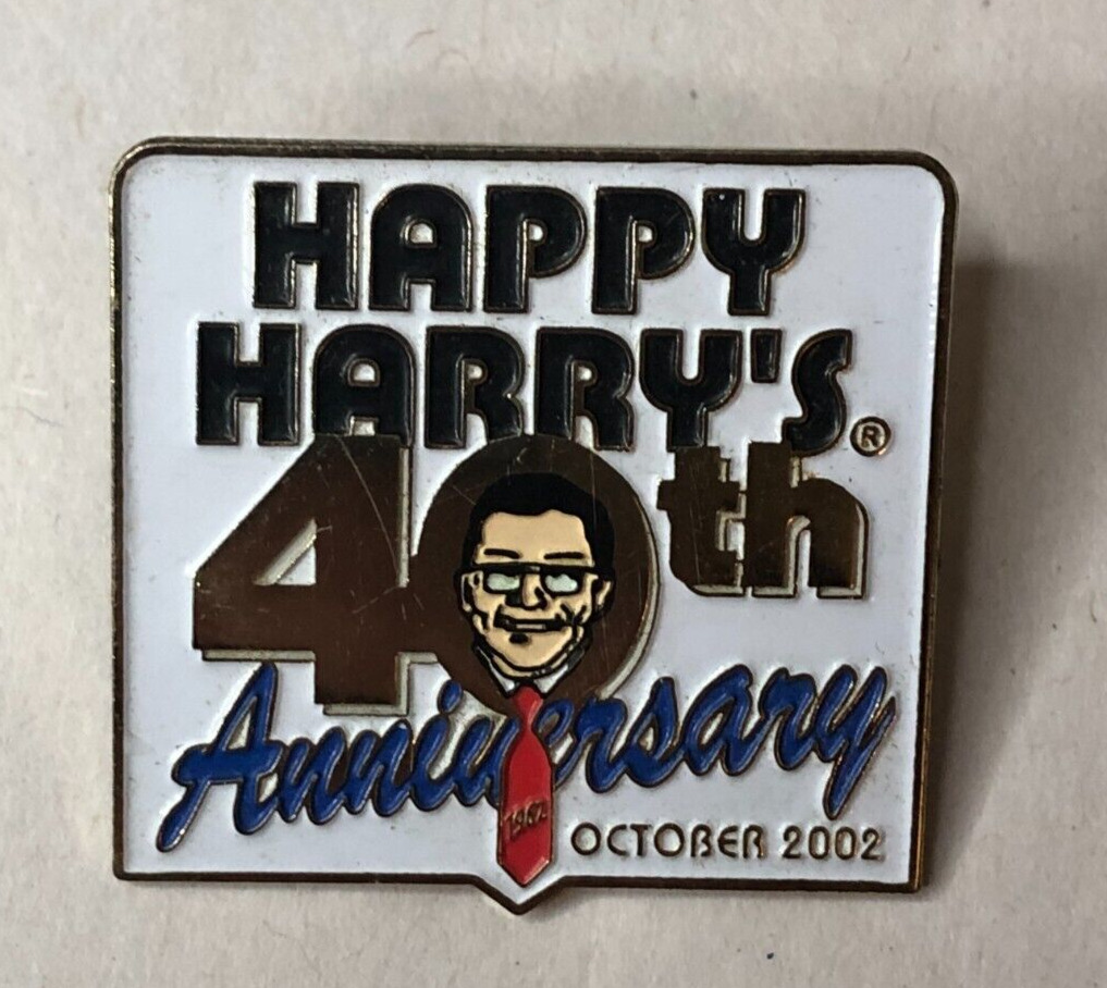 Vintage Happy Harry\'s Drug Store 40th Anniversary Lapel Pin 2002 Delaware & PA