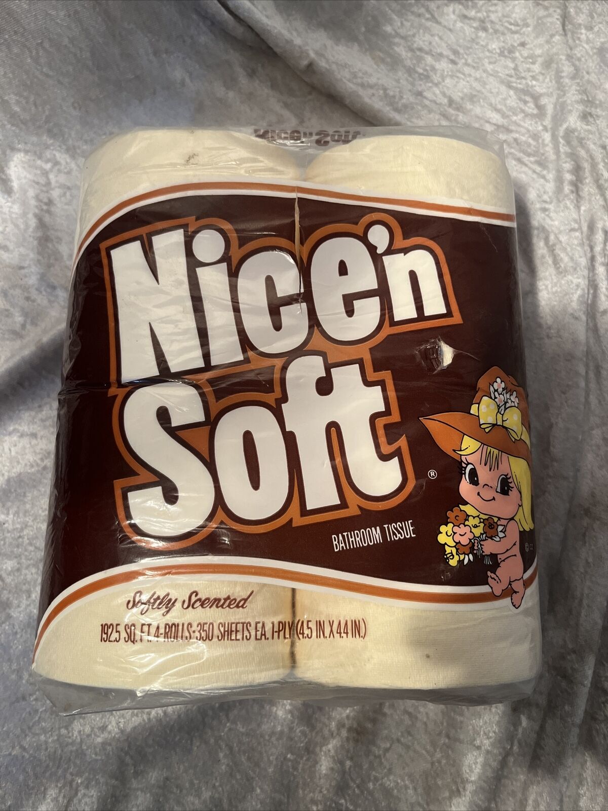 Vintage Nice \'n Soft Toilet Paper Brown 1986 Softly Scented Rare
