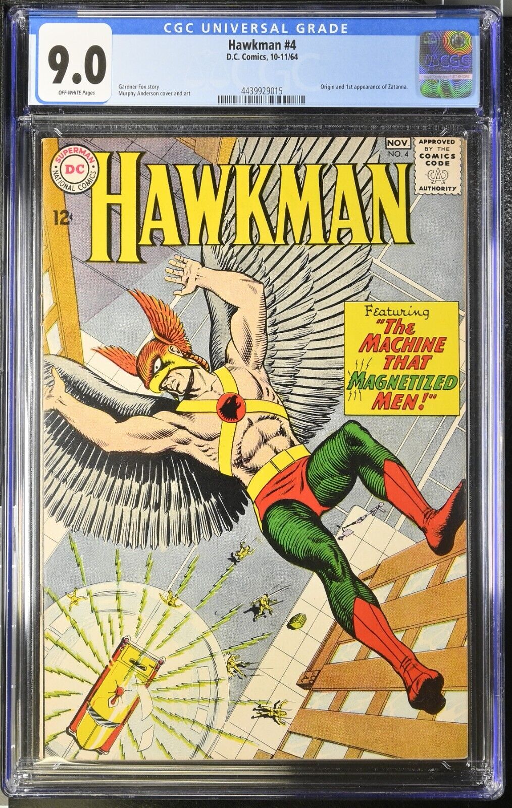 1964 Hawkman 4 CGC 9.0 1st Appearance of Zatanna Origin of Zatanna
