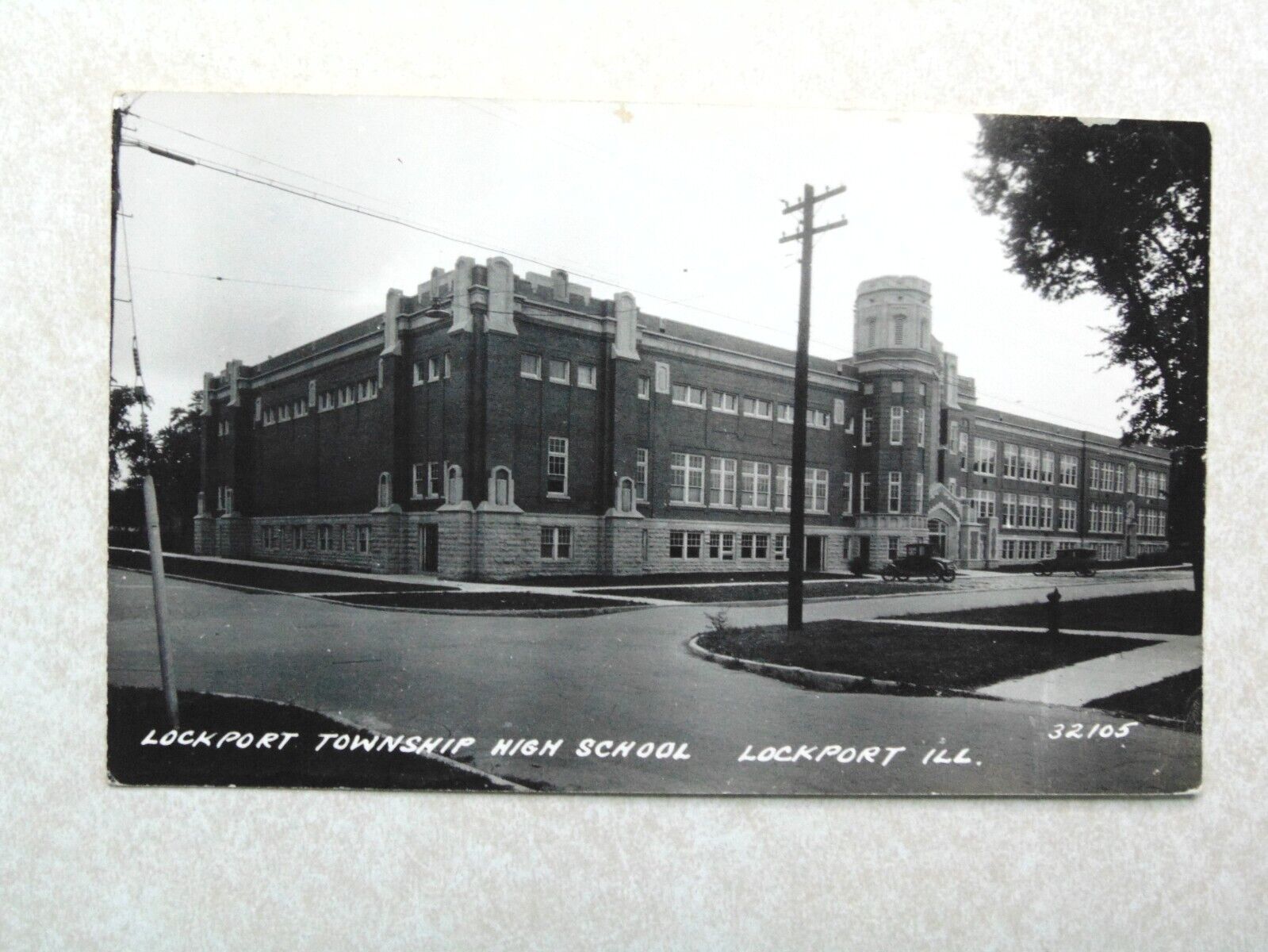 C2319 Postcard RPPC Lockport Township High School IL Illinois