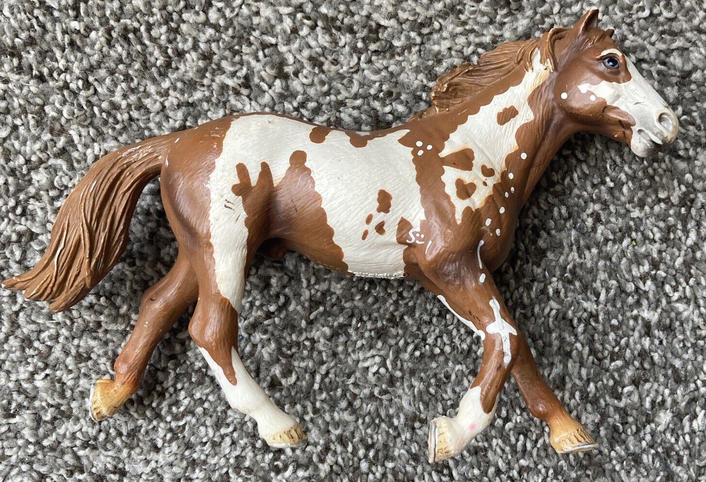 Schleich Pinto Paint Stallion Horse Brown & White Equine Figure Toy 2006  6\