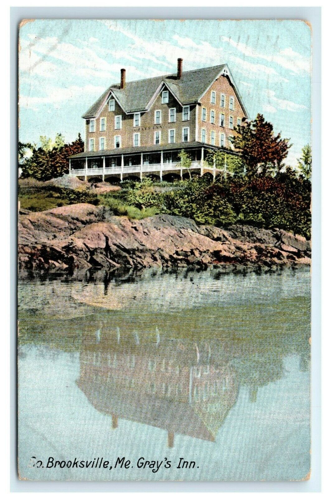 Postcard Gray\'s Inn, South Brooksville, Maine  1906 H1