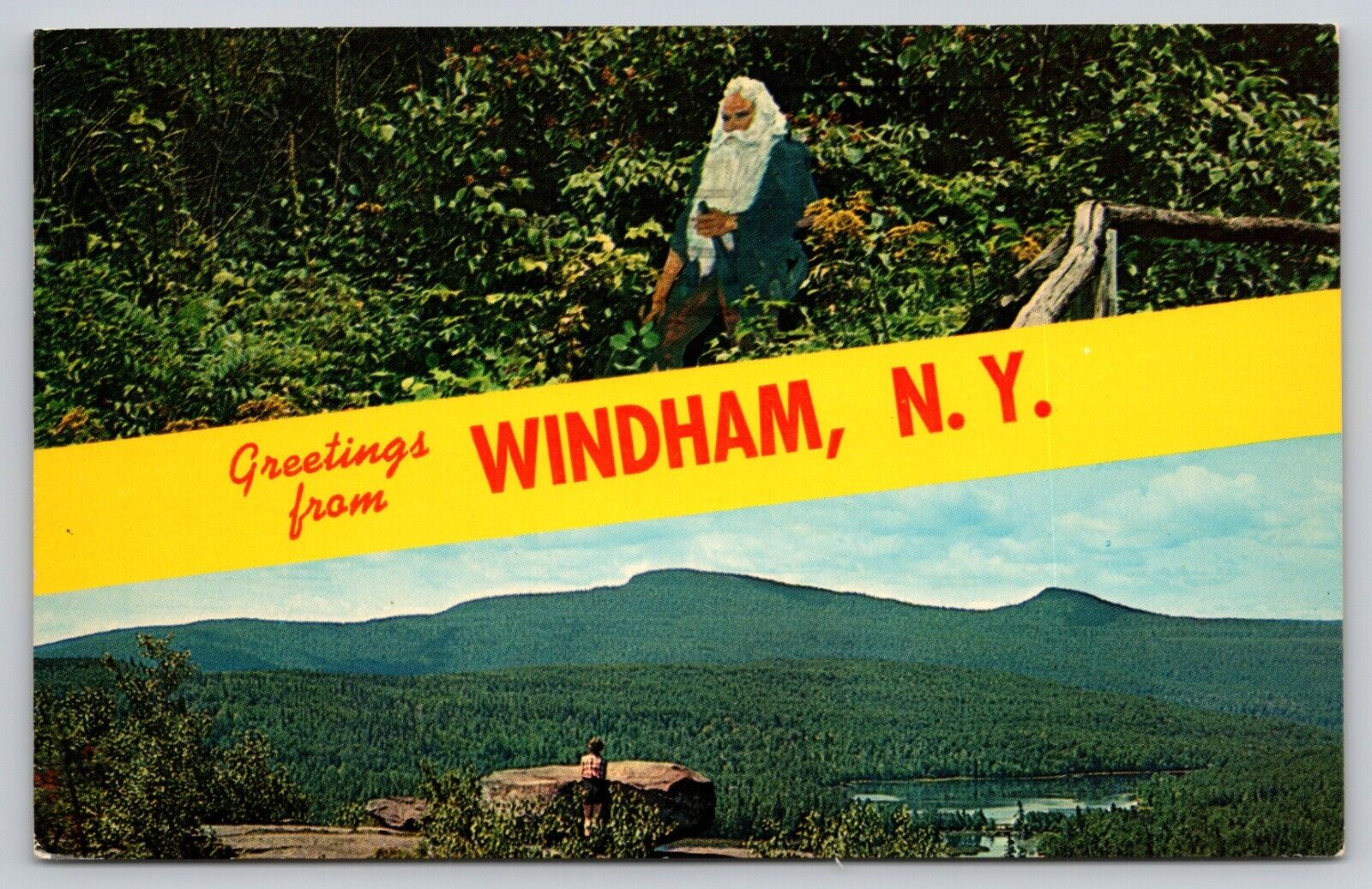 Postcard Greetings From Windham NY Catskill Mountains A35