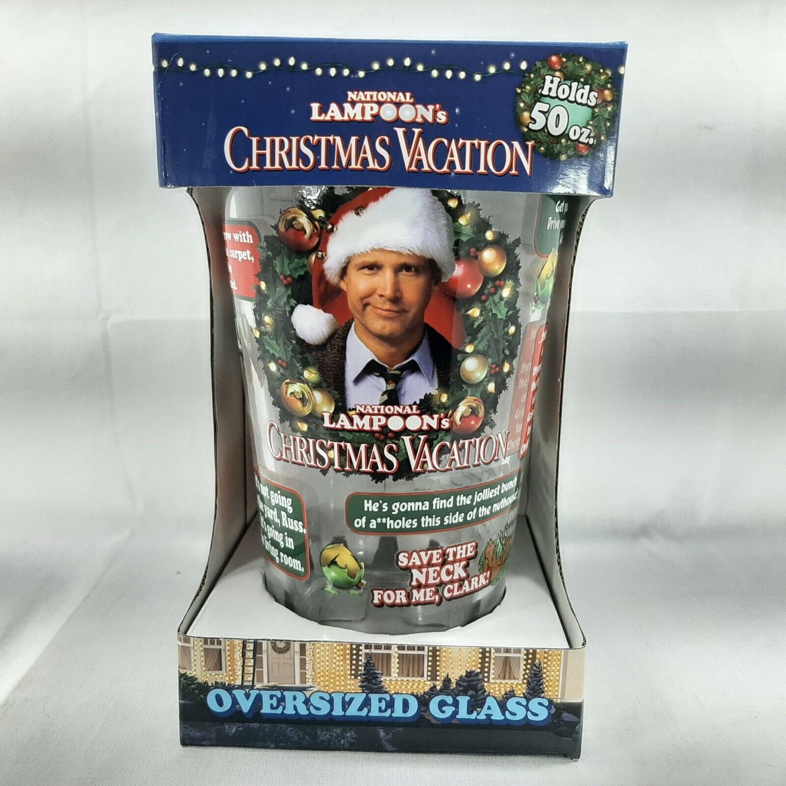 National Lampoon\'s Christmas Vacation Classic Quotes Oversized Glass 50 oz Chase