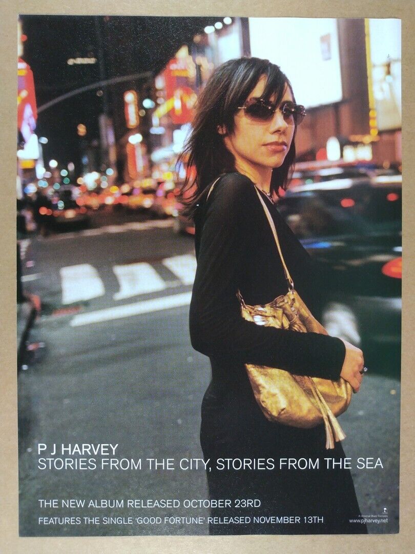 2000 PJ Harvey Stories from the City Sea album promo vintage print Ad