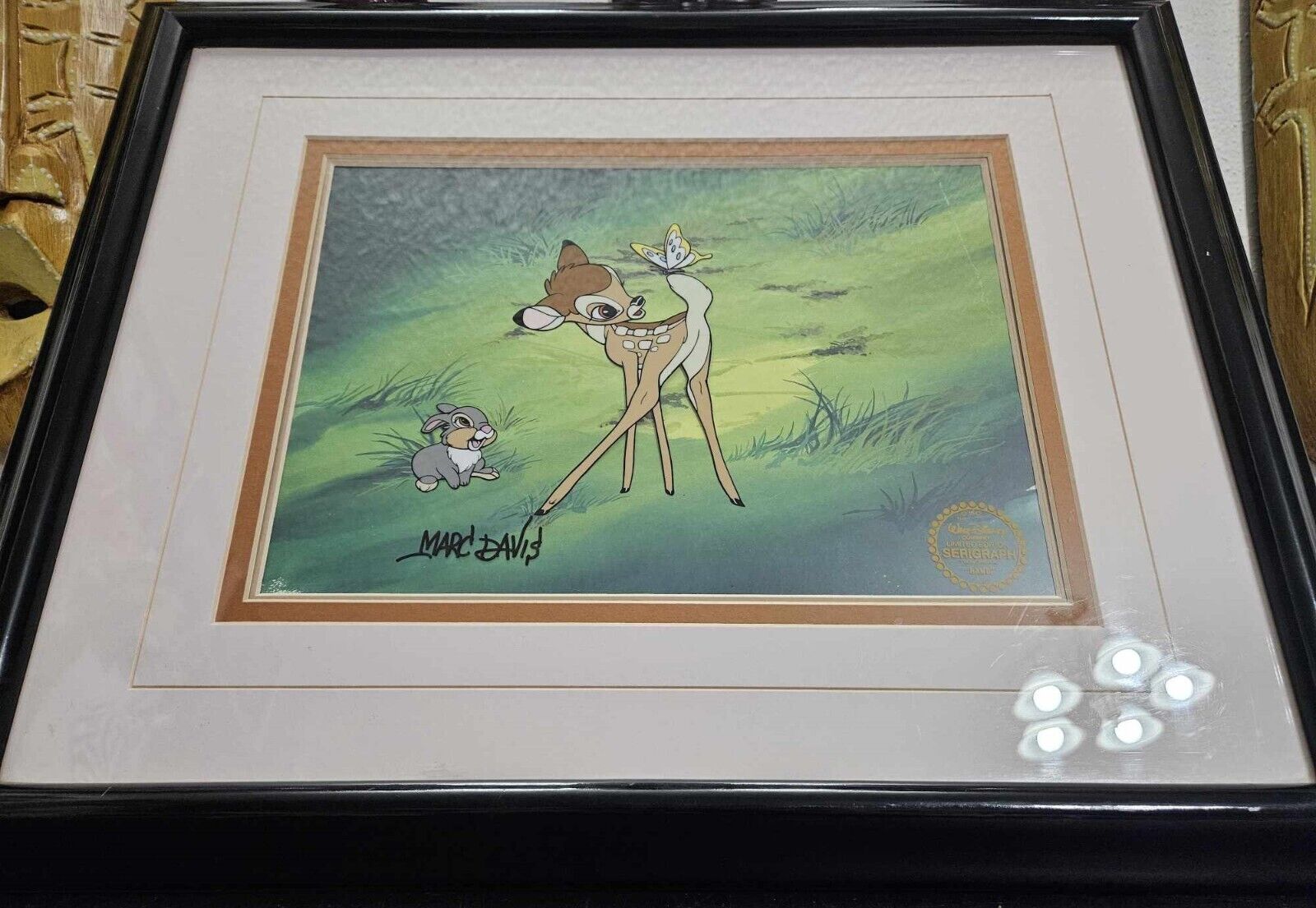 RARE Limited Edition Bambi Serigraph Cel SIGNED BY MARC DAVIS READ DESCRIPTION