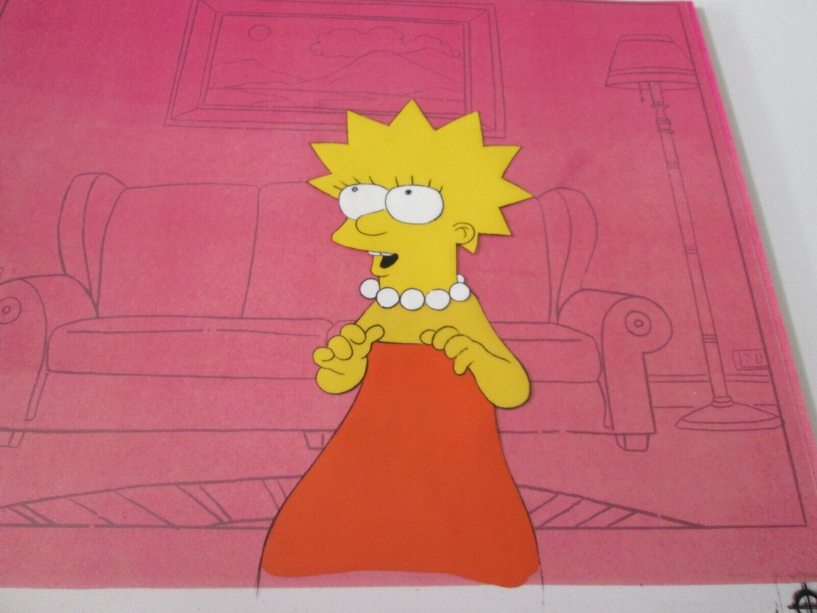 Simpsons Lisa Simpson 1st Butterfinger commercial made No Teasing 1988 Cel