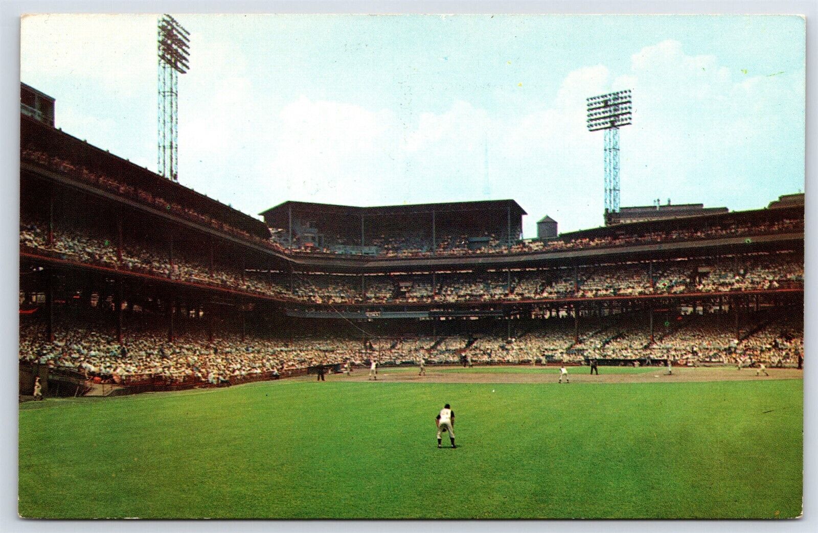 Postcard PA Pittsburgh Pirates Forbes Field Clemente Right Field Baseball AS6