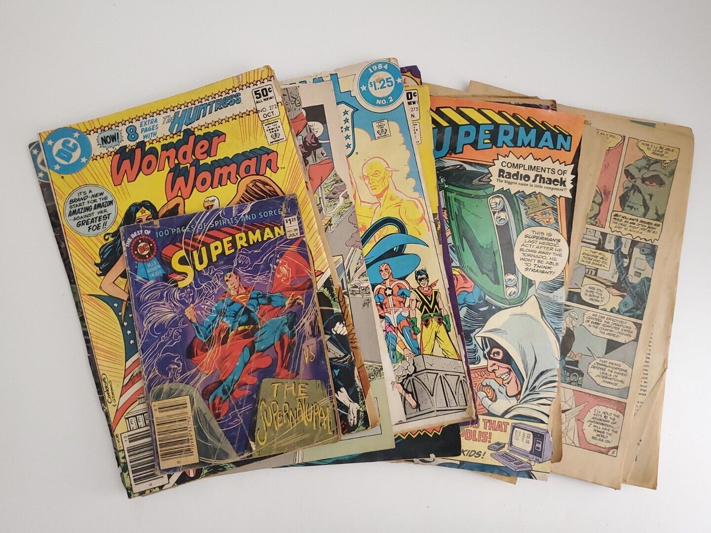 Lot of 15 DC Comics Superman Wonder Woman 12 cent-$1.25 Acceptable-Good