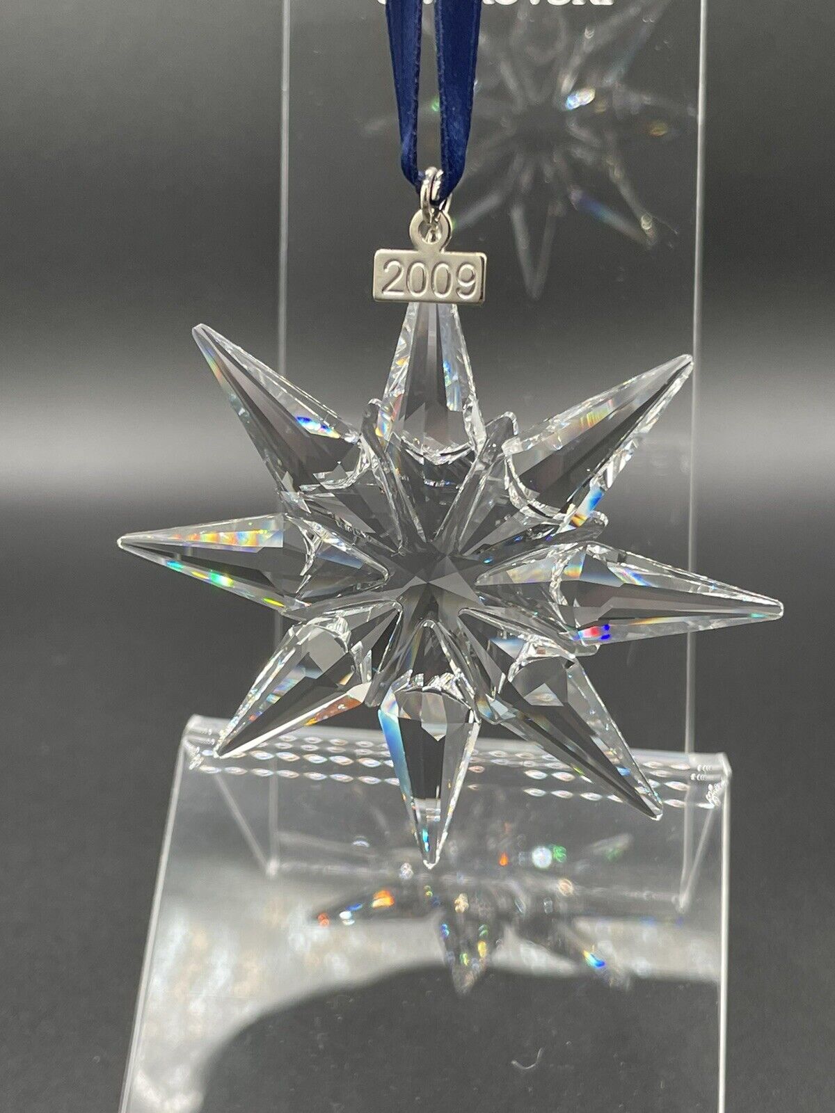 Swarovski Crystal 2009 Annual Snowflake Star Christmas Holiday Ornament 983702