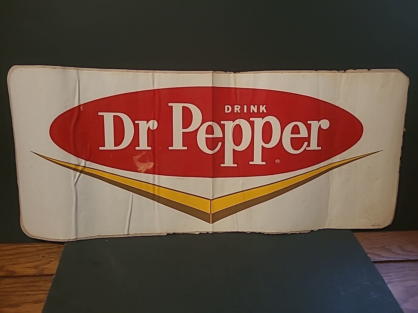 1950\'s 60\'s Dr Pepper Soda sign Sticker or tear off for sign or window? 23X10