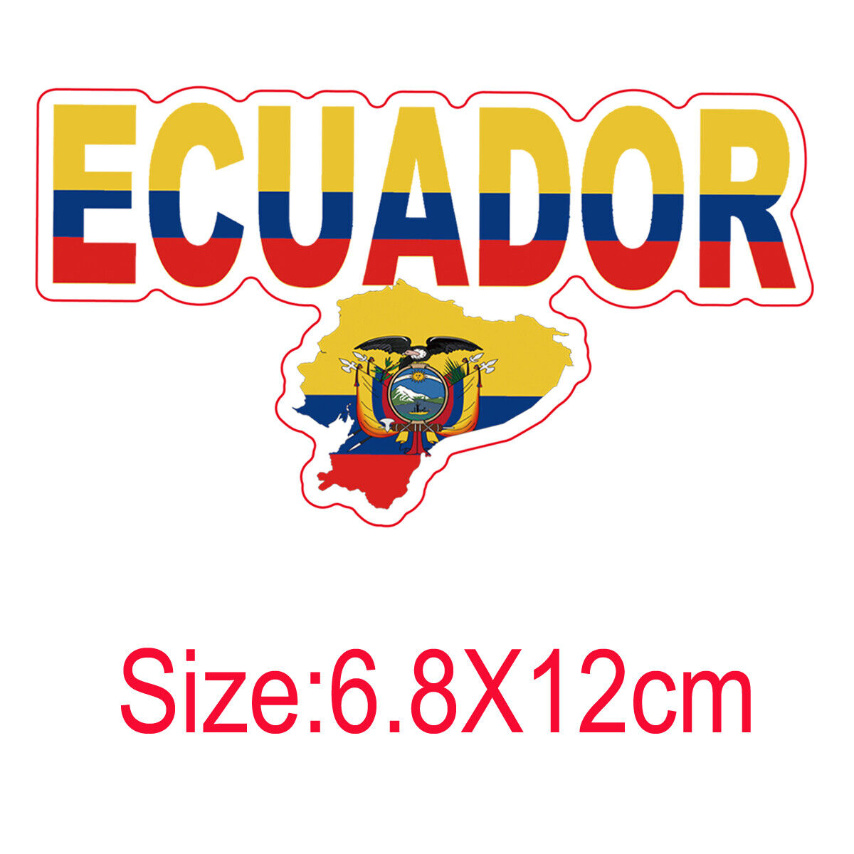 ECUADOR FLAG Car Bumper Refrigerator Reusable Magnet Sticker Lot 