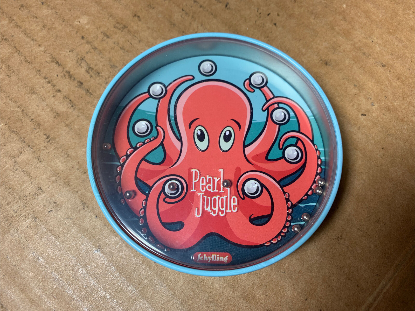 2017 Schylling Tin BB Puzzle Small Handheld Octopus Pearl Juggle - Good Shape