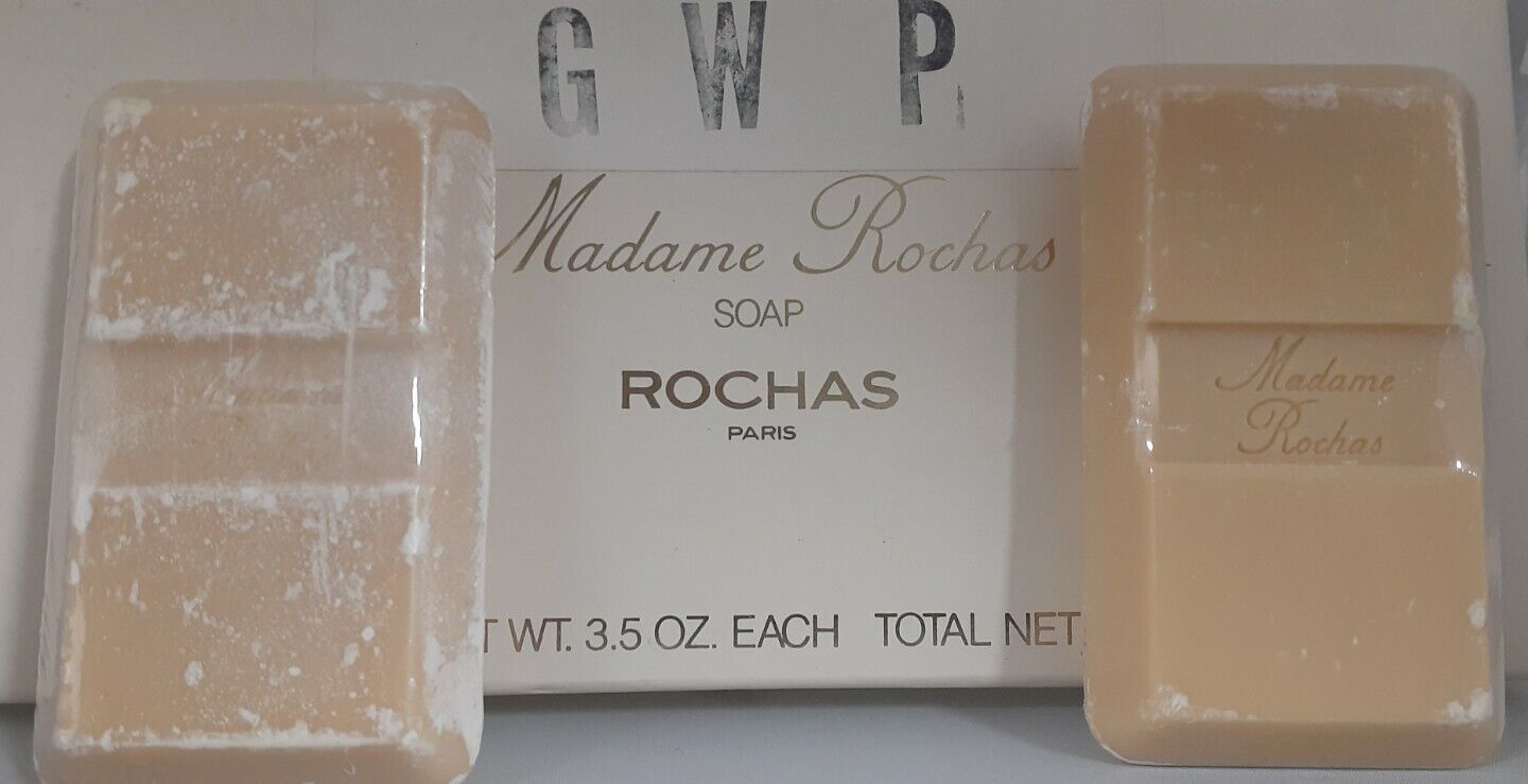 Madame Rochas by Rochas Paris Soap Cakes 3.5 Oz  2 New In Package Vintage 