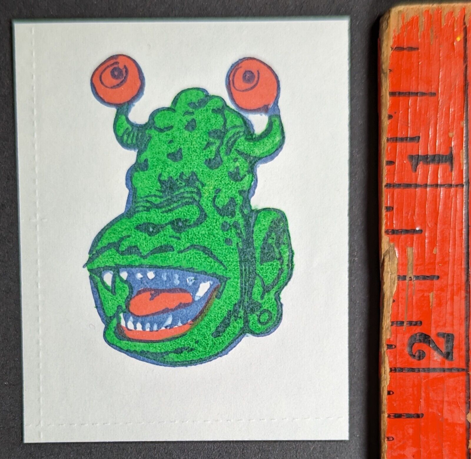 Monster Alien Creepy 1981 Topps Tattoo Transfer Card