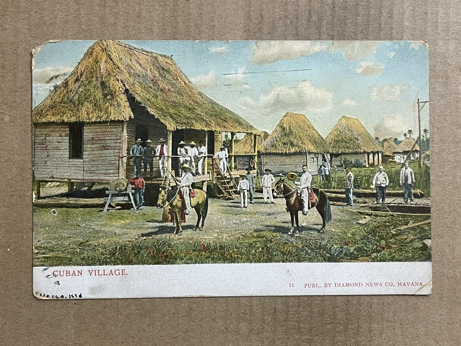 Postcard Cuban Village Vintage UDB Cuba PC