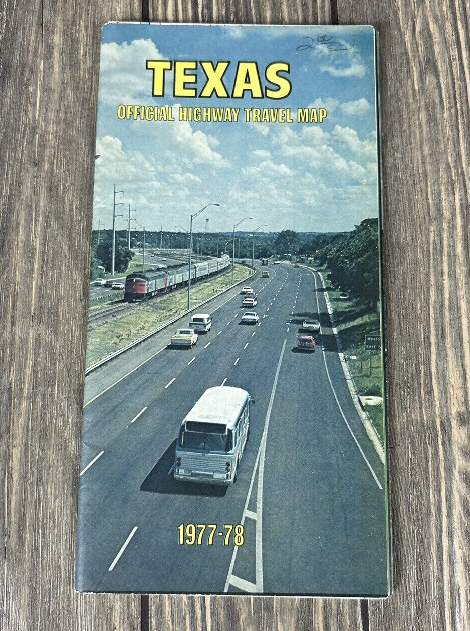 Vintage 1977-78 Texas Official Highway Travel Map Souvenir